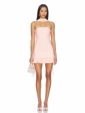 Revolve Stone Cold Fox Alice peach mini strapless dress XS